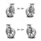 Service Caster 8 Inch V Groove Semi Steel Caster Set with Roller Bearings 4 Swivel Lock 2 Brake SCC-30CS820-VGR-TLB-BSL-2-BSL-2 - alternate 1